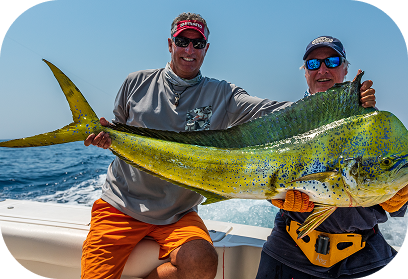Angler with a dorado catch