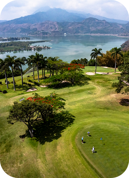 Golf cart on the course